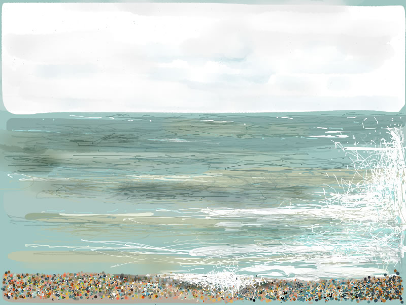 Eastbourne Beach by Roger Newbrook